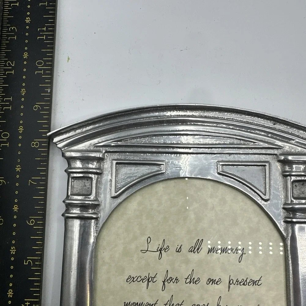 Arch and Columns Silver Picture Frame Holds A 5 X 7 Picture